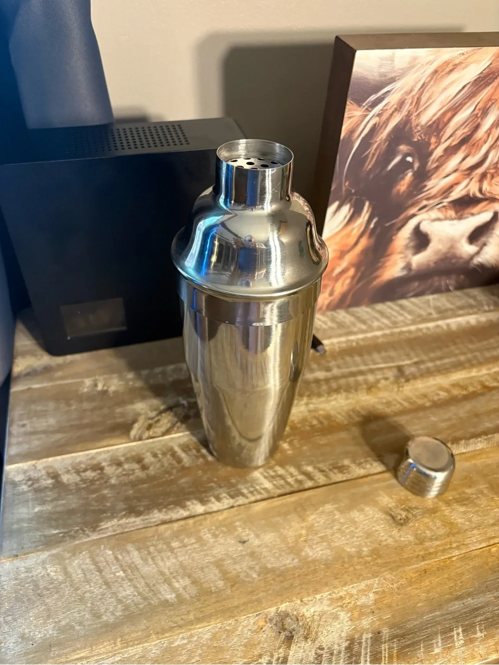 Stainless Steel Cocktail Shaker - Silver 24 oz
